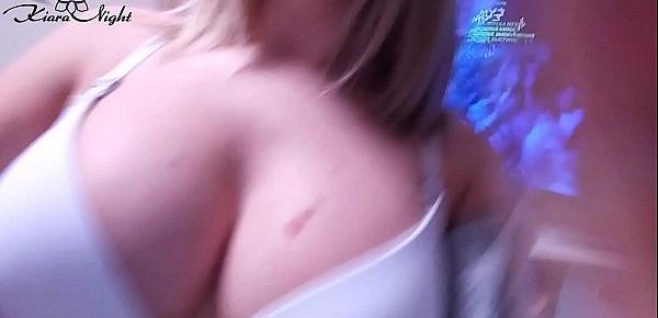  Babe Show Boobs and Masturbate Dildo after Waking Up - Solo